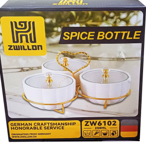 Менажница с крышкой 3 секции ZW6102