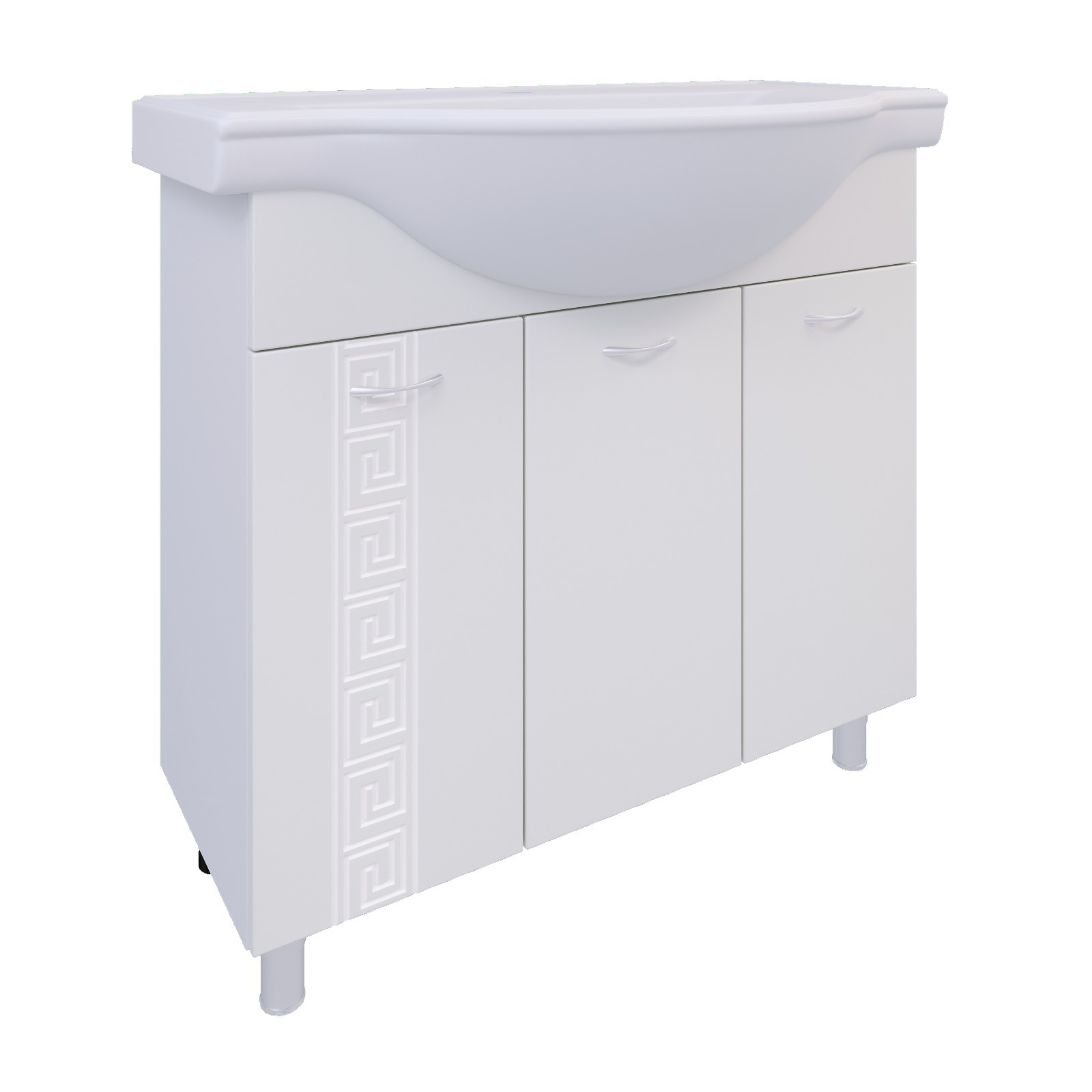 Тумба под раковину 3 двери 800 (Муза, Santec (Балтика), белый снег, ясень белый)/220432
