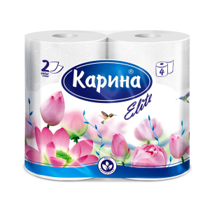 Туалетная бумага "Карина" Элит минипачка 4 шт/0938