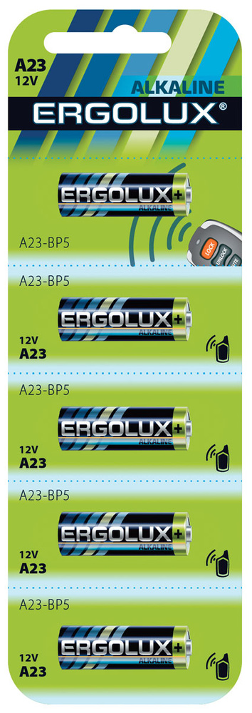 Батарейка автомобильная ERGOLUX LR23A BL-5 (A23-BP5- 1шт) 12Вт ШТУЧНО/ 5702/0046