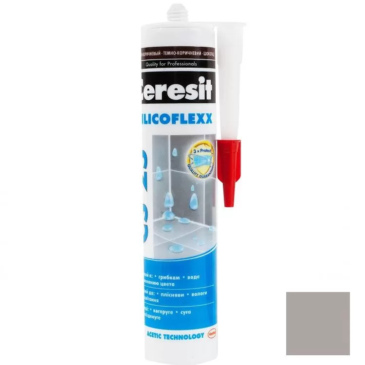 Затирка силиконовая Ceresit CS-25 MicroProtect  280 мл, манхеттэн /1559