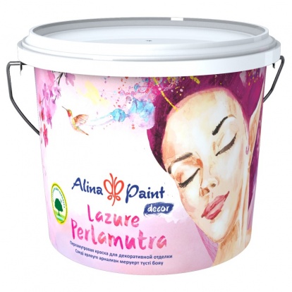 Декоративная краска Alina Paint Decor Lazure perlamutra 1 кг Золото /4154