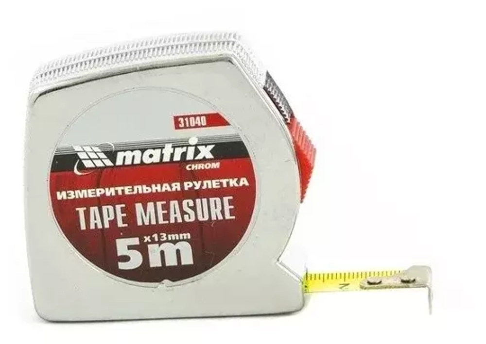Рулетка MATRIX Chrom 5м*13мм /31040