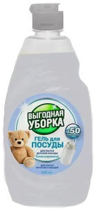 ВЫГОДНАЯ УБОРКА Гель  для мытья посуды детский, 480мл 