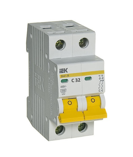 Автомат IEK ВА 47-29 2Р 10А 4,5кА MVA20-2-010-C /16316