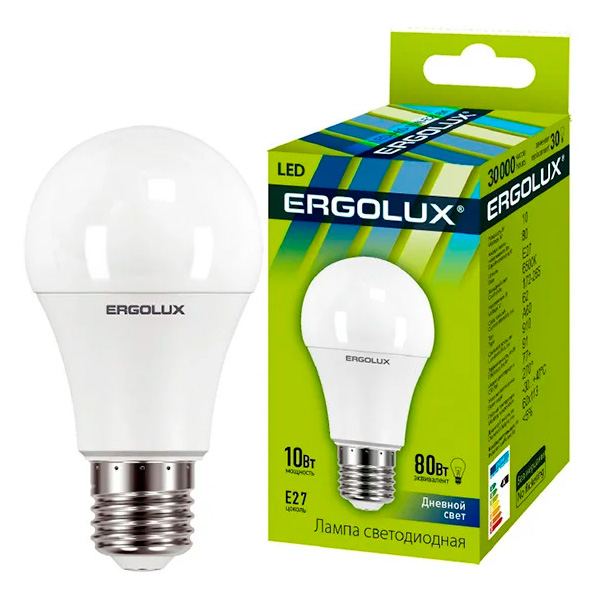 Лампа ERGOLUX LED-A60-15W-E27-6K промо/0016/0024
