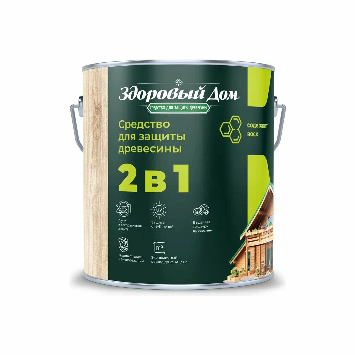 Здоровый Дом-2,7 л бесцветный (средство для защиты дерева 2в1)/6092