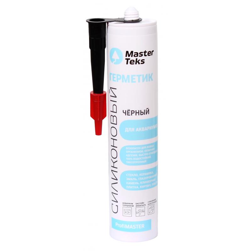 Герметик силиконовый MasterTeks ProfiMaster для аквариумов 290мл черный/3260