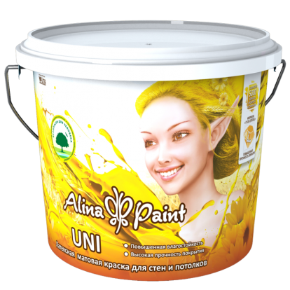 Краска водоэмульсионная Alina Paint UNI 3 кг (супермоющаяся) /3523
