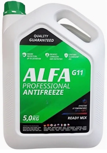 Антифриз ALFA зеленый 4,8кг/0098