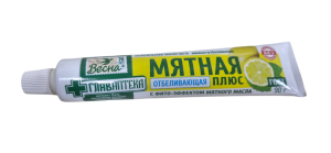 Зубная паста "Весна Главаптека" мятная (лимон+отбеливание) 90гр без футляра/9114