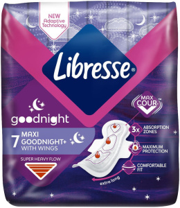 Libresse гиг. прокладки Maxi Goodnight + 7 шт/9522