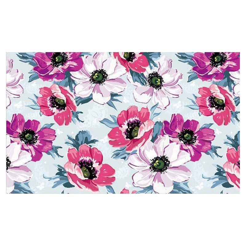 Пленка самоклеящаяся 0,45*2м цветы розово-голубые