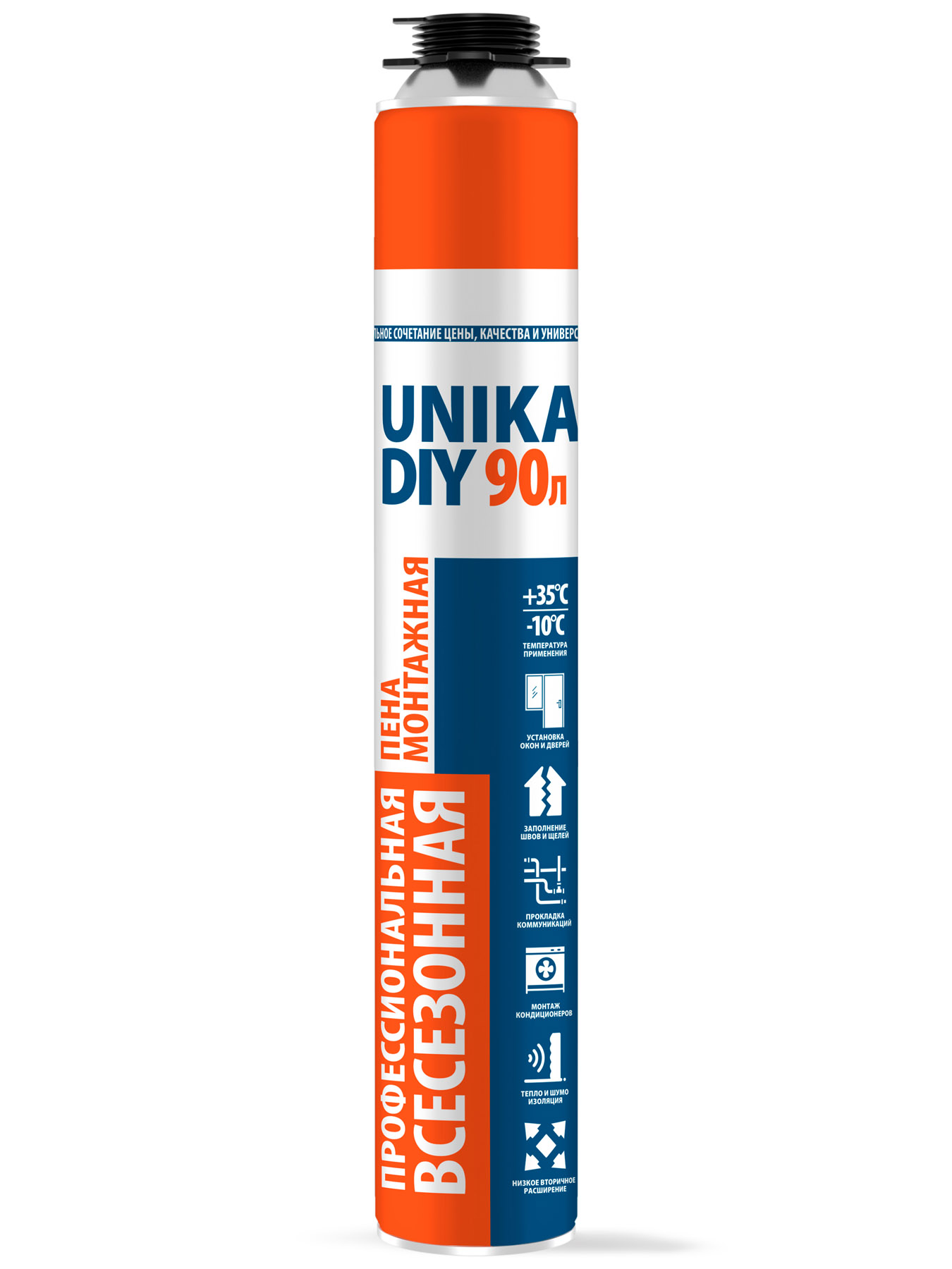 Пена монтажная проф. всесезонная UNIKA DIY 90л/5137