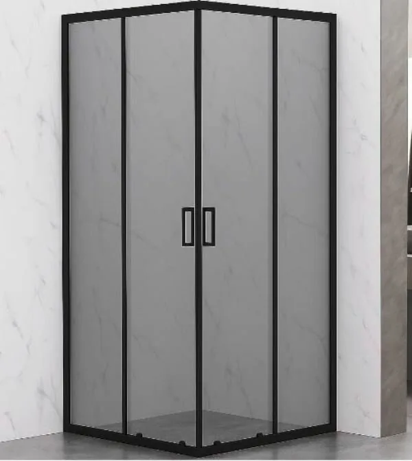 Душевое ограждение Appollo AP-19-100 проф. черный. стекло тонир. 6 мм1000*1000*1950мм (С)/236764