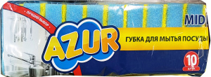 Губка для мытья посуды MIDI  10 шт CENTI/AZUR/3016