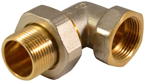 Соединитель угловой 1/2" никель с накидной гайкой STI/2357