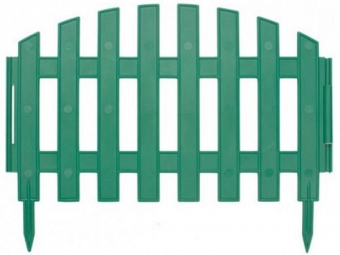 Забор декоративный GRINDA Ар Деко 28*300 см, зеленый /422203-G