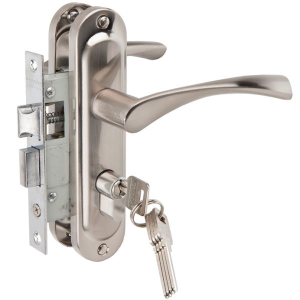 Замок врезной TRODOS 50/76-ЦМ70 SN никель /202061