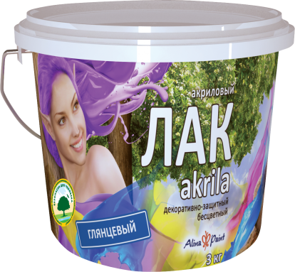 Лак акриловый, Alina Paint RELACK 1 кг (глянцевый, на водн. основе)/9454