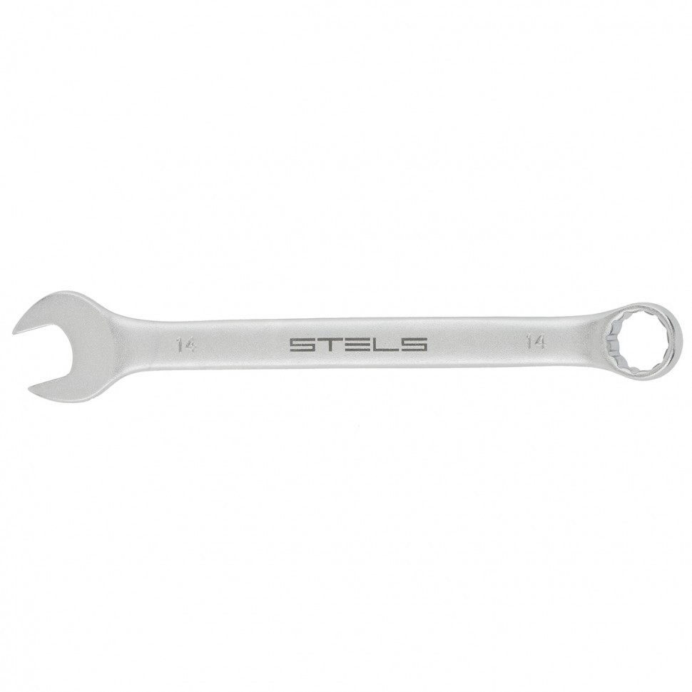 Ключ комбинированный STELS 14 мм, CrV матовый хром /15211