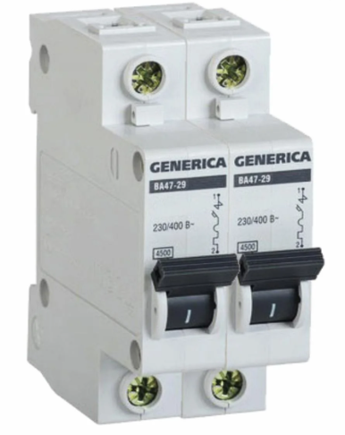 Автомат GENERICA BA 47-29 2P 6A MVA25-2-006-С /465230