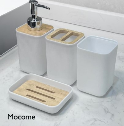 Набор  аксессуаров для ванной Mocome  (YQ-018-WH)  белый/3077