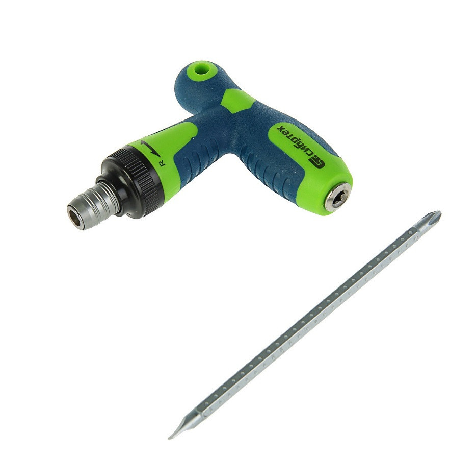 Отвертка реверсивная Т-образная комб. РН2/SL6 /СИБРТЕХ 13364