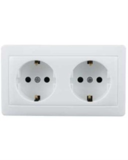 Розетка 2-я с/з белая 8007-52 KANSO TEKLED Electric/303-03070