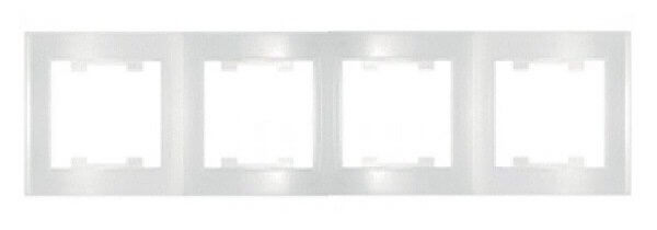 Рамка Бриллиант 4-ная горизонт.белая UNIVersal 7947502