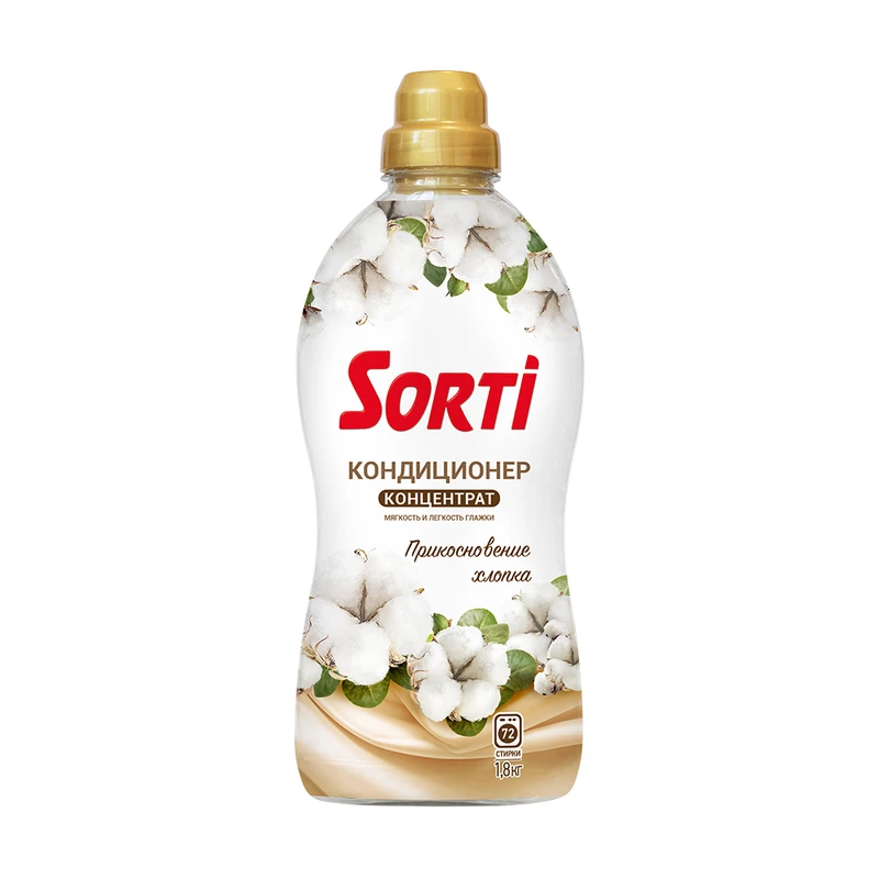 Кондиционер для белья SORTI Прикосновение хлопка  900 мл/7447/10600