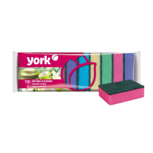 Губка для мытья посуды YORK JUMBO 10шт /3003/
