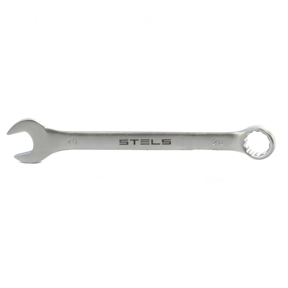 Ключ комбинированный STELS 20 мм, CrV матовый хром /15215