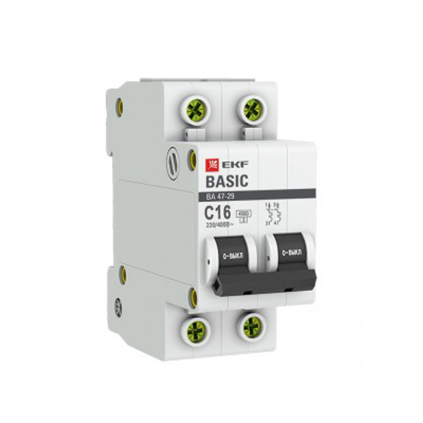 Автомат EKF Basic ВА 47-29 2Р 25А /248317