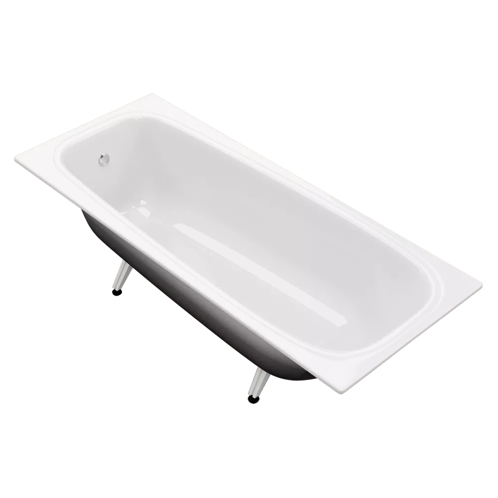 Ванна стальная эмалированная Classic L-1700мм в комплекте /4283