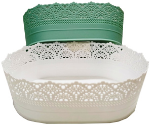 Сухарница АЖУР 28см разные цвета/М1191