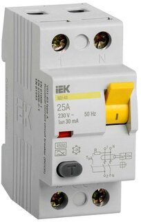 Автомат IEK диф. тока 2Р С25 30мА АС ВД1-63 МDV15-2-025-030