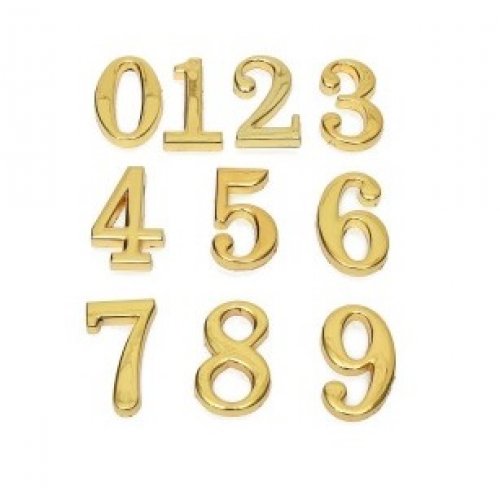 Цифры для дверей золото АЛЛЮР в ассортименте 
