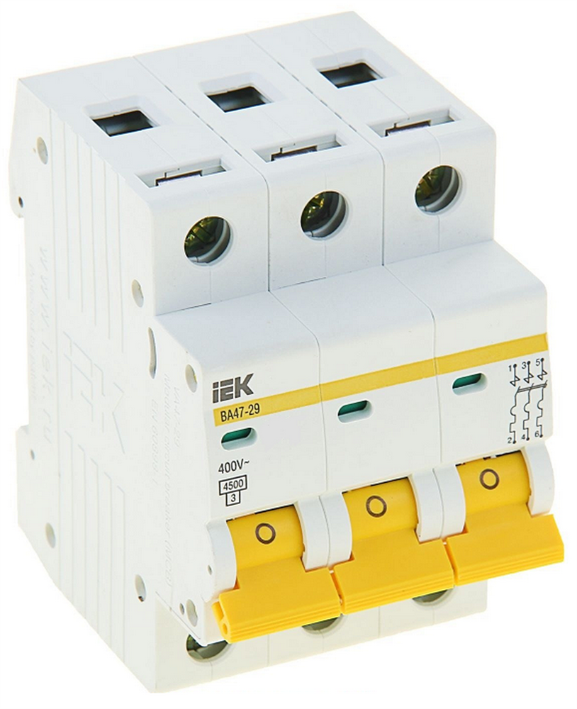 Автомат IEK ВА 47-29 3Р 16А MVA20-3-016-C /11167