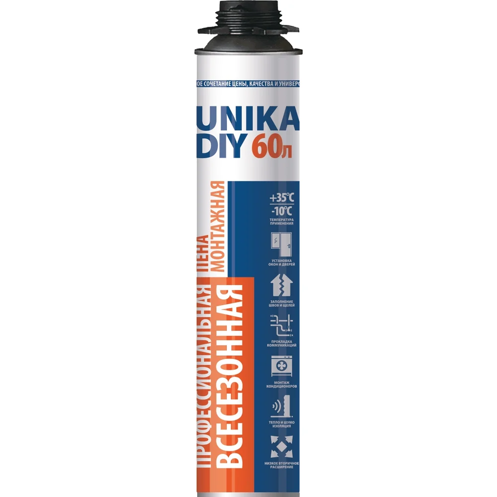 Пена монтажная проф. всесезонная UNIKA DIY 60 /5098