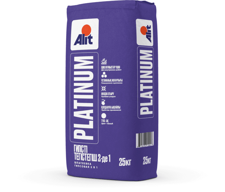 Шпатлевка ALIT PLATINUM 2 в 1 гипсовая 5кг.