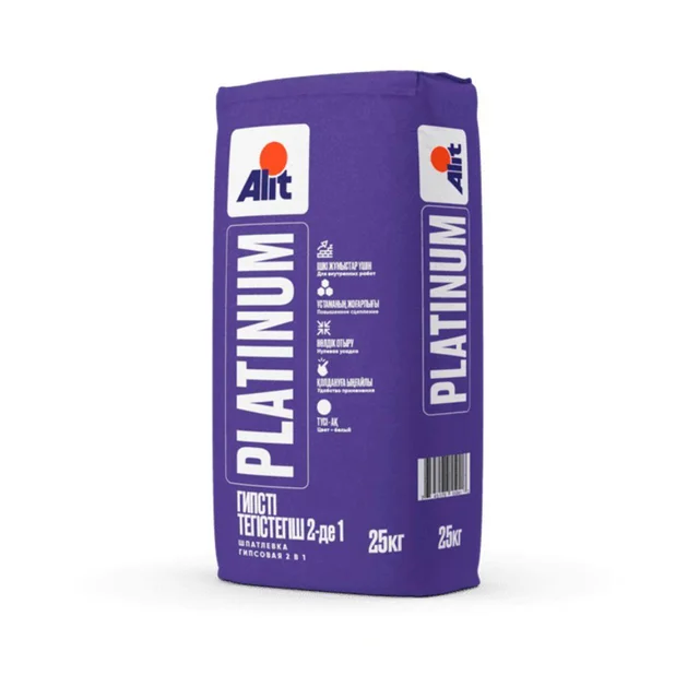 Шпатлевка ALIT PLATINUM 2 в 1 гипсовая 25 кг (СР)/12130