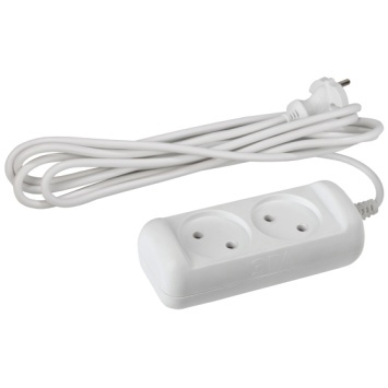 Удлинитель ЭРА 2гн 3м б/з 10А 2*1мм2 U-2-3m /3510