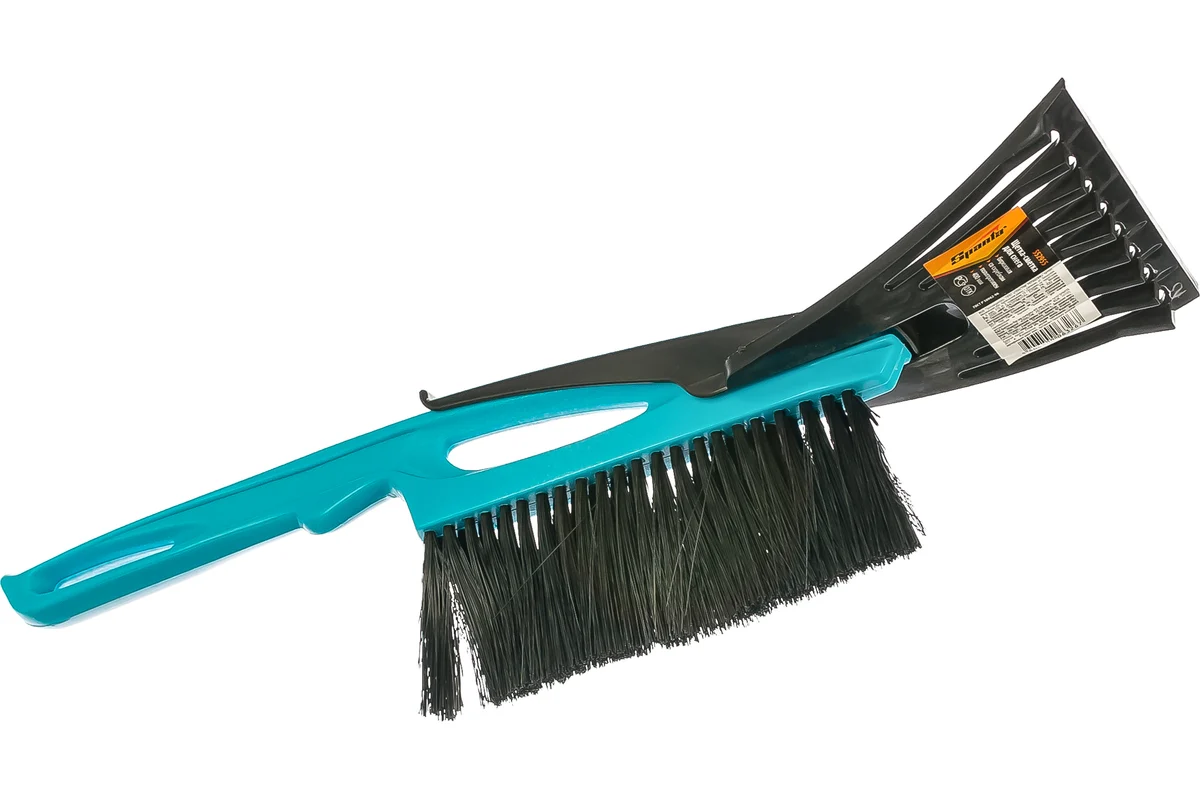 Щетка сметка для снега со скребком 400 мм, бирюзовая Россия /Sparta 552955