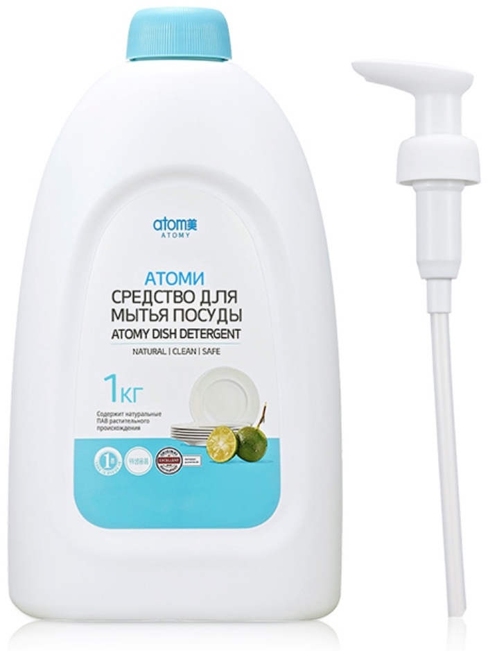 Средство для мытья посуды  Яблоко  RIKA HOME АТОМ 1л./0564