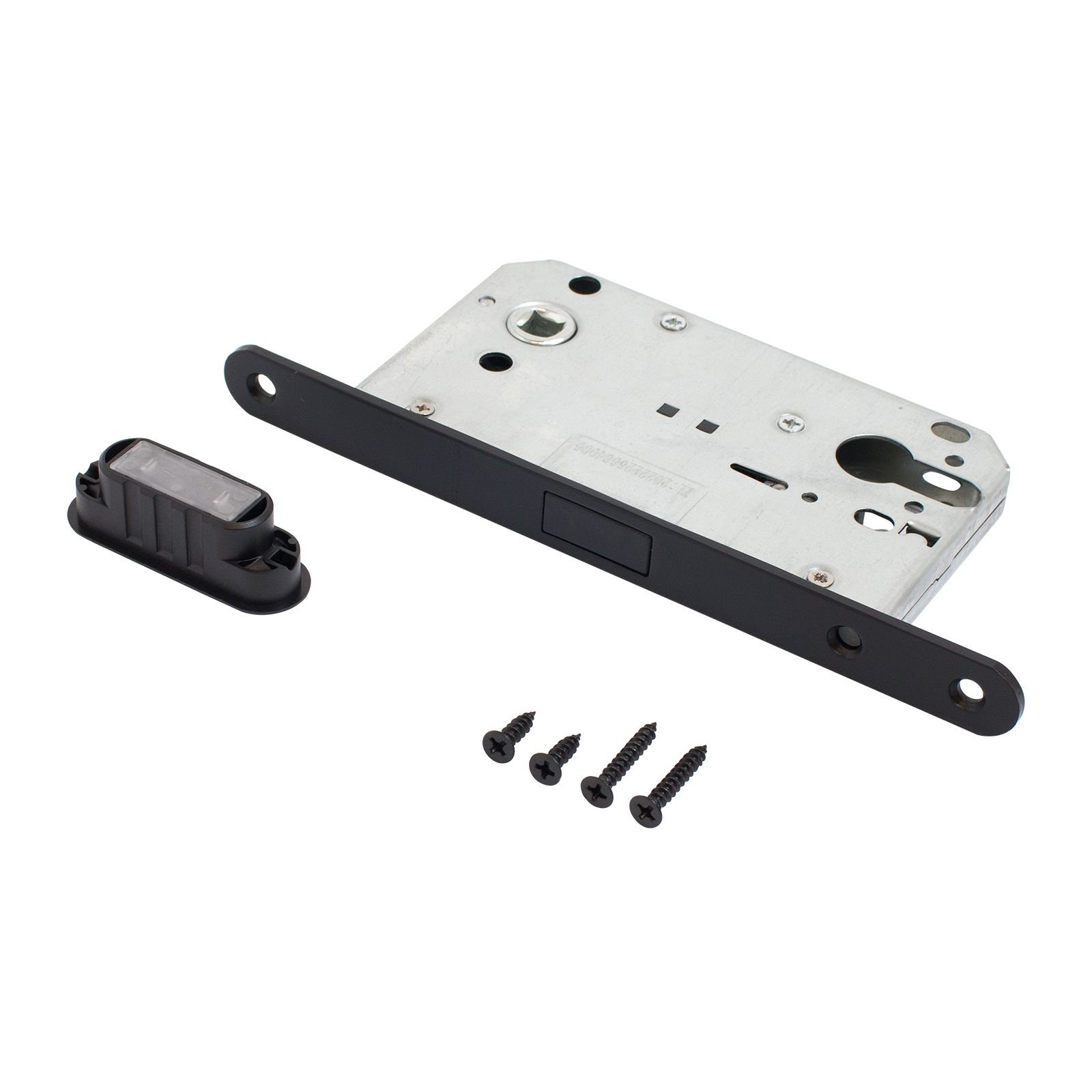 Замок врезной АЛЛЮР АРТ 5300-MC BL матовый черный без ц/м магнитный/14904