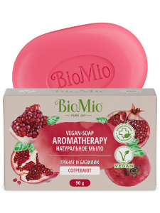 Мыло натуральное BioMio BIO-SOAP RU-CIS Гранат и базилик, 90г