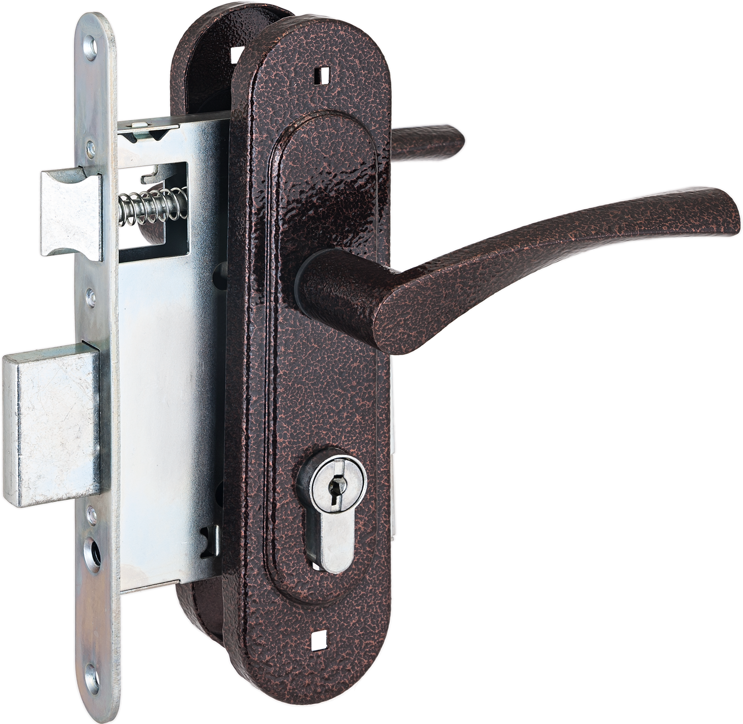 Замок врезной ПТИМАШ ЗВ4-3.07 медь /9674