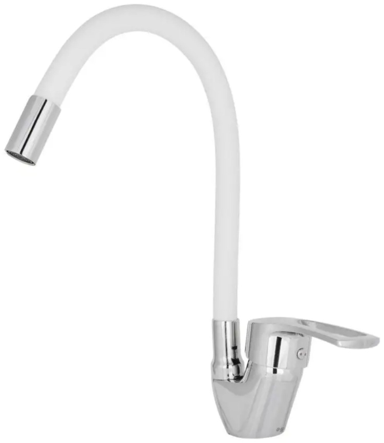 Смеситель V-4-9-KW-Y кухня гибкий белый (HOFF)/6163