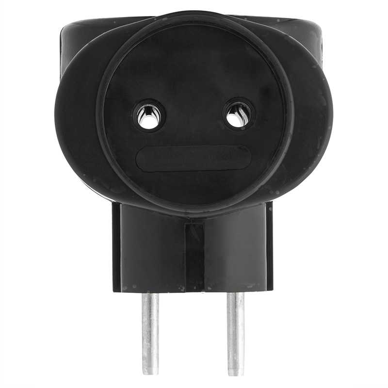 Тройник электрический REXANT шар 3гн 6А 220В биметалл. черный 11-1064-1 